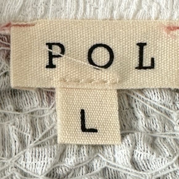 POL Cottagecore Slouchy Floral Crochet Blouse Bohemian Girly Relaxed Fit Large - Picture 12 of 16